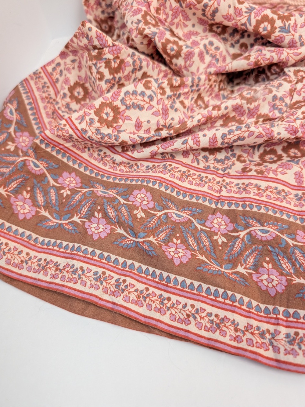 Faherty Orinda Organic Cotton Maxi Dress Earth Block Print - Picture 8 of 11